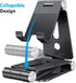 OMOTON Foldable Cell Phone Stand, C4 Portable Aluminum Phone Holder, Adjustable Phone Dock Cradle Compatible with iPhone 13/12/11 Pro Max, Samsung...